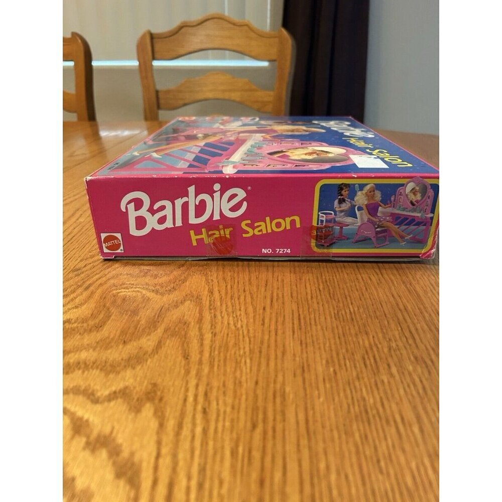 Mattel Barbie Doll Hair Salon Playset Pink Vanity Furniture Vintage NEW SEALED - Picture 3 of 4